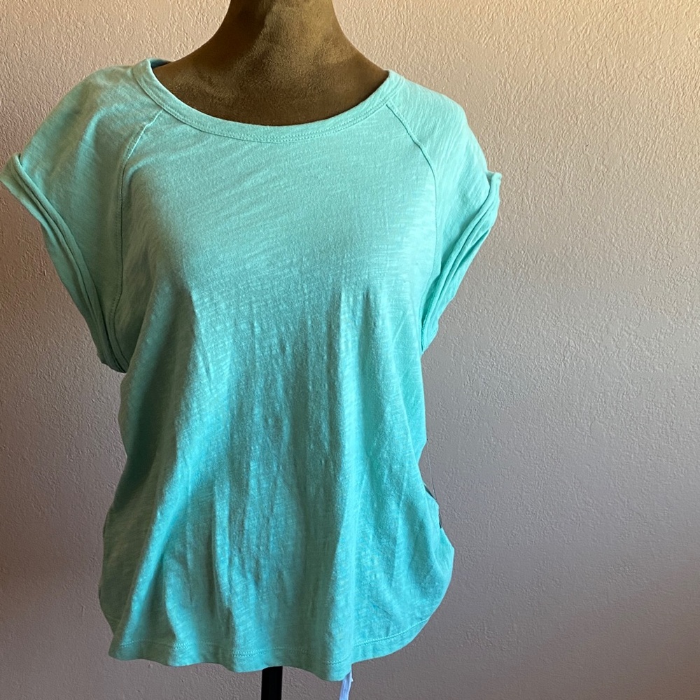 VELVET HEART 100% Cotton Light Green Short Sleeve Top